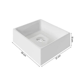 Cuba Pia De Sobrepor Para Banheiro Mármore Sintético Tulipa