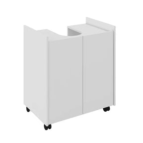 Gabinete Armário de Banheiro Pia de Coluna Eccos Branco - Rede Móveis