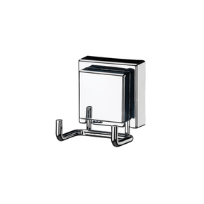 Gancho Duplo Multiuso Aço Inox Cromado Fixação por Ventosa