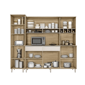 ARMÁRIO DE COZINHA BRASIL NATURE PRETO FOSCO