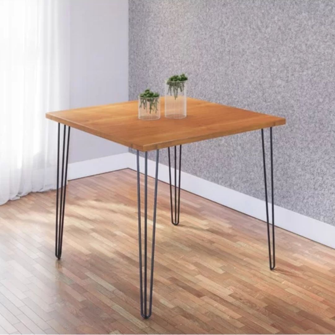 Mesa De Jantar 90 X 90 Mdp Pé De Ferro 4 Lugares Ametista - Rede Móveis