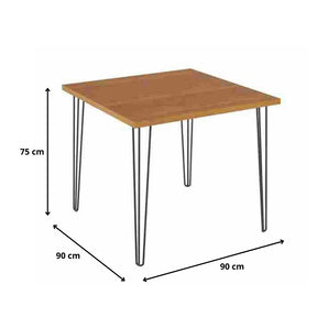Mesa De Jantar 90 X 90 Mdp Pé De Ferro 4 Lugares Ametista - Rede Móveis