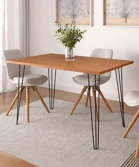 Mesa De Jantar Retangular 120 X 80 Mdp Pé De Ferro 4 Lugares Ametista - Rede Móveis