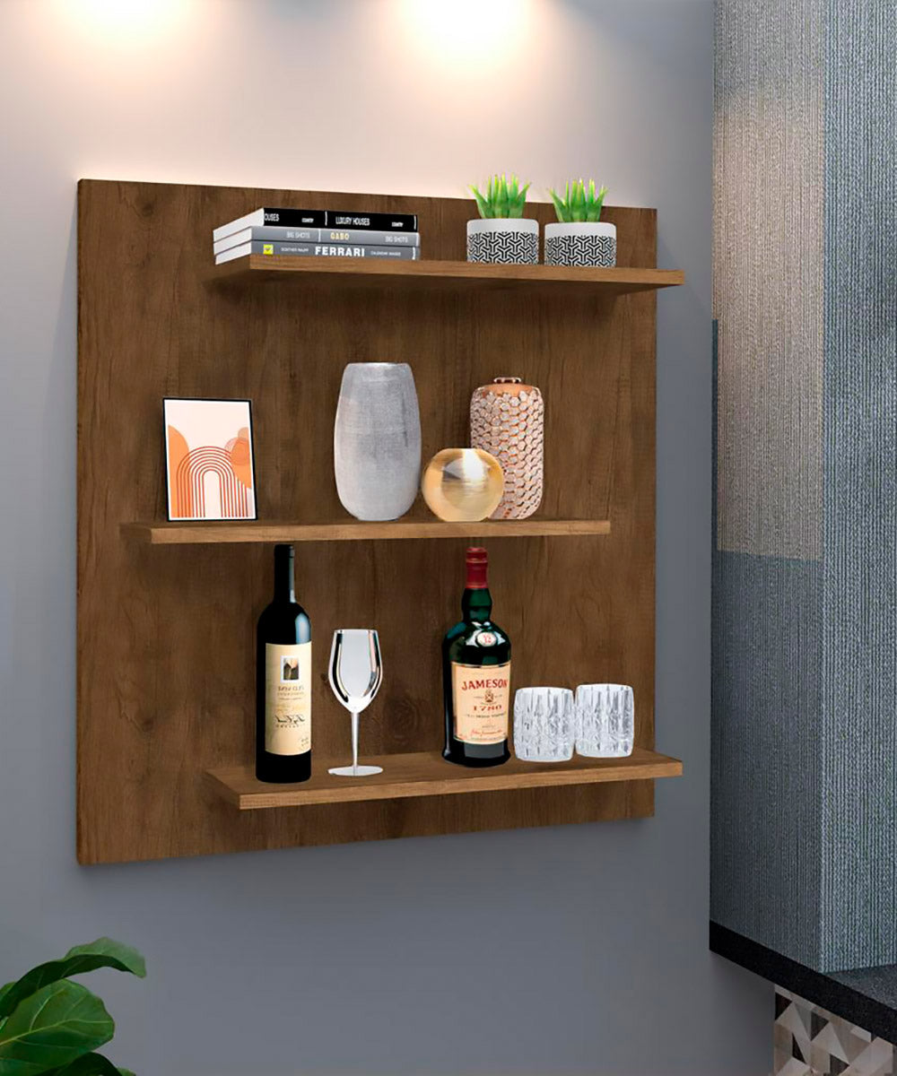 Painel Cantinho do Café e Barzinho Suiça / Paris com 3 Prateleiras Ferrara - Rede Móveis