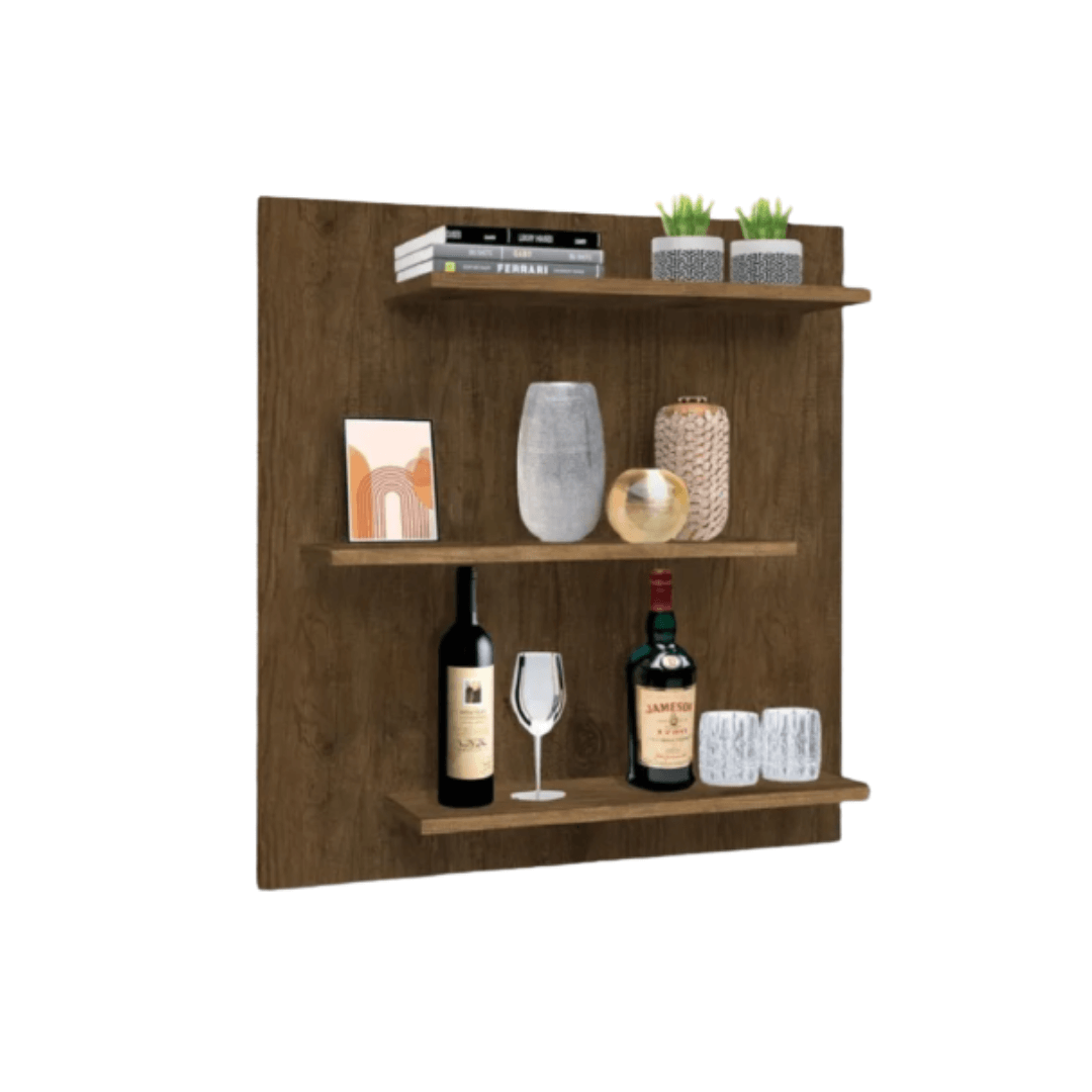 Painel Cantinho do Café e Barzinho Suiça / Paris com 3 Prateleiras Ferrara - Rede Móveis