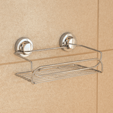 Suporte Cesto Multiuso Fixação por Ventosa Cromado