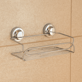 Suporte Cesto Multiuso Fixação por Ventosa Cromado