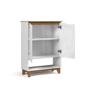 Sapateira Organizadora 2 Portas Hall Flow Branco com Freijó - Rede Móveis