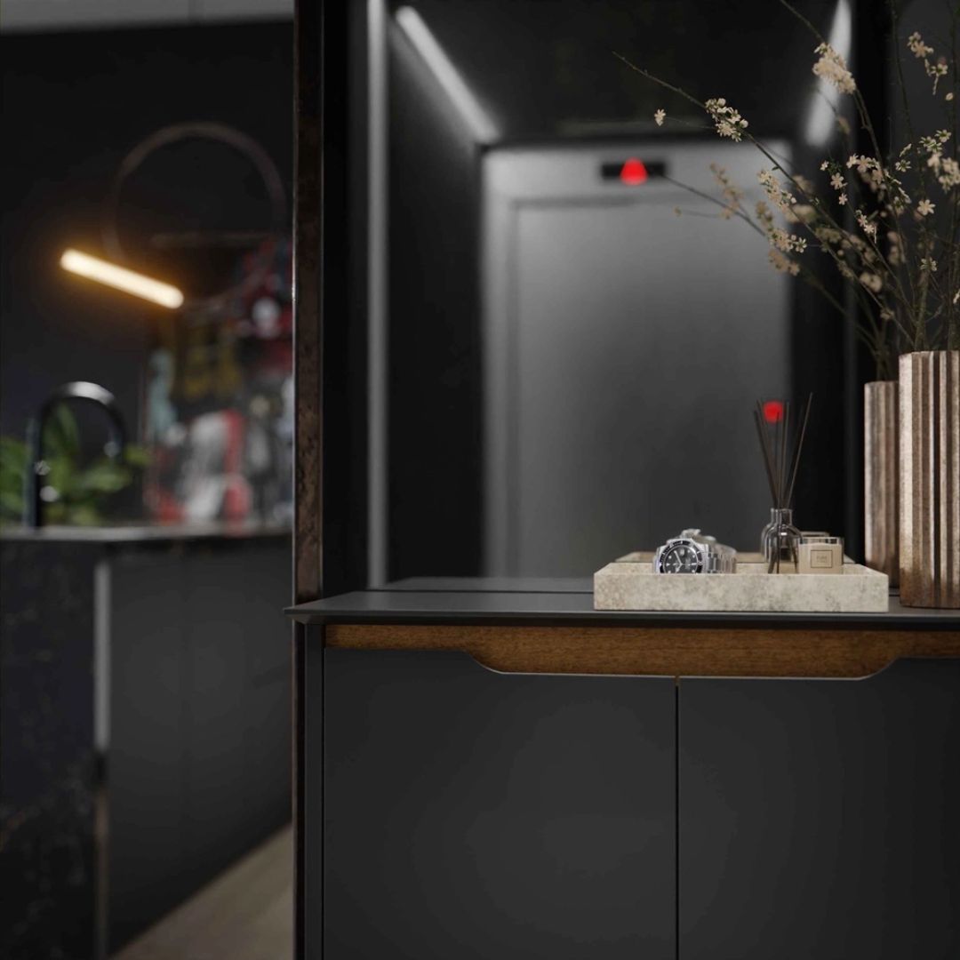 Sapateira Organizadora 2 Portas Hall Flow Preto com Freijó - Rede Móveis