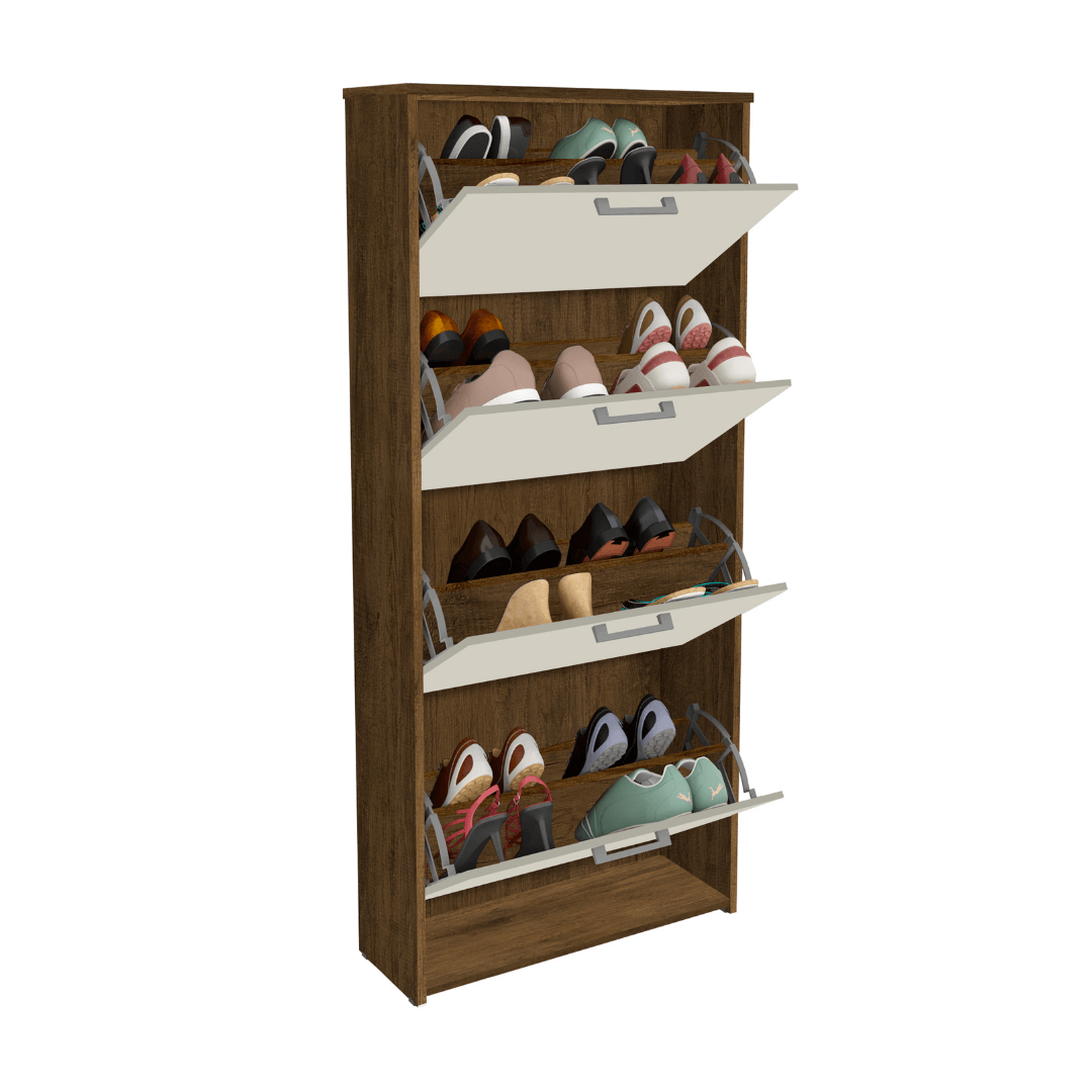 Sapateira Organizadora 4 Gavetas Carol Jequitiba com Offwhite