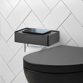 Suporte Papel Higiênico com Porta Objetos 3M Preto