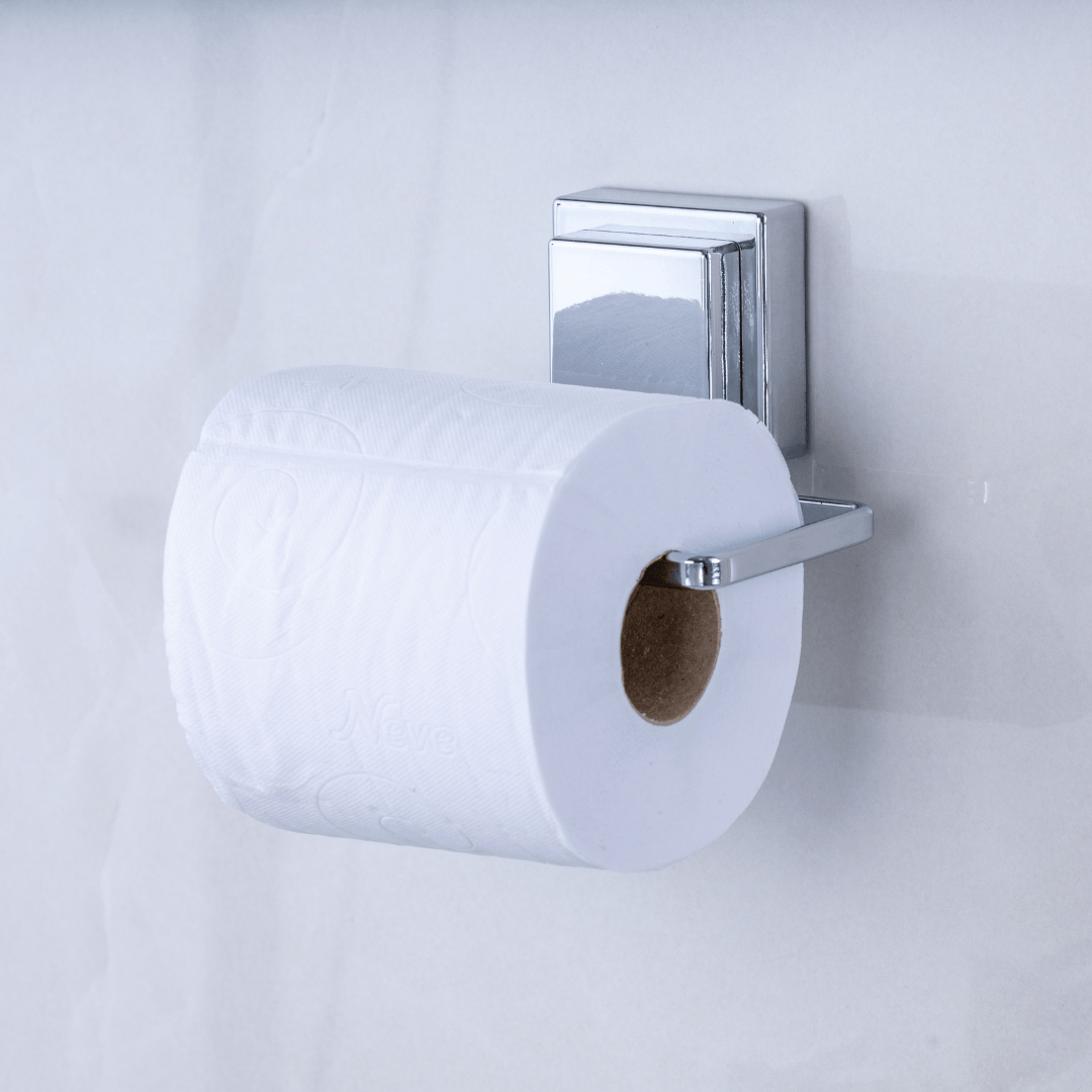 Suporte Para Papel Higiênico Com Ventosa 12,5cm Cromado