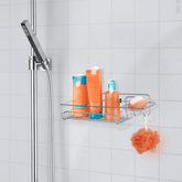 Suporte Porta Shampoo Retangular com Ventosa Cromado