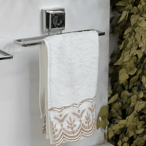 Toalheiro de Lavabo com Ventosa 25cm Aço Cromado